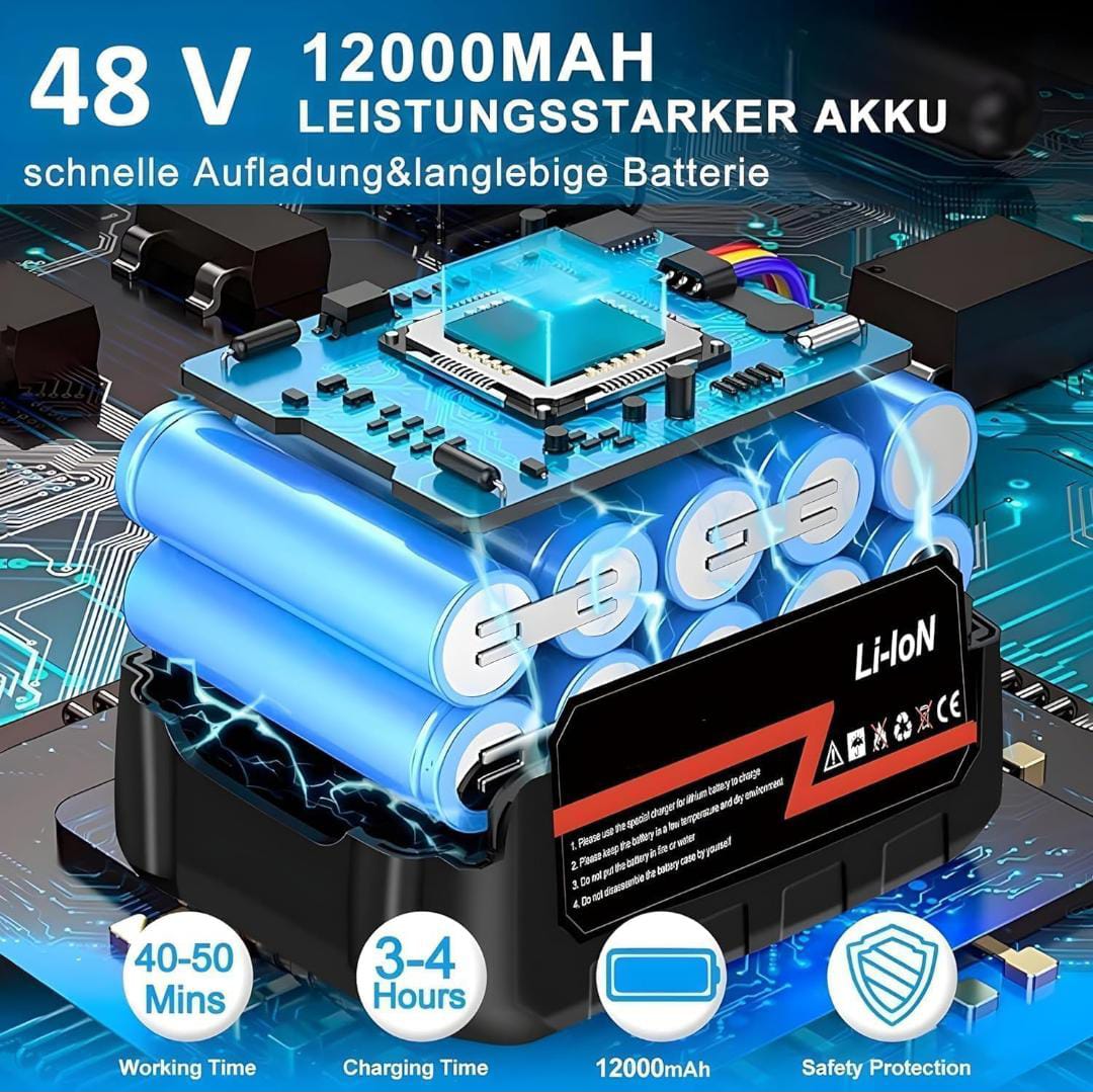 double Battery 48V Rechargeable Electric, Car WaDsher Gun (1 Set)