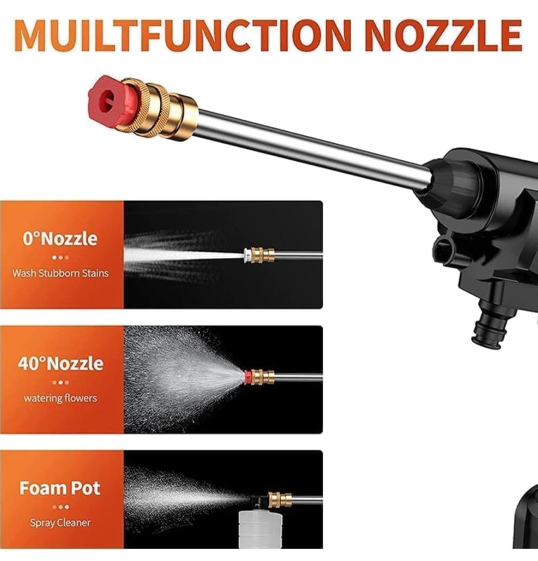 double Battery 48V Rechargeable Electric, Car WaDsher Gun (1 Set)